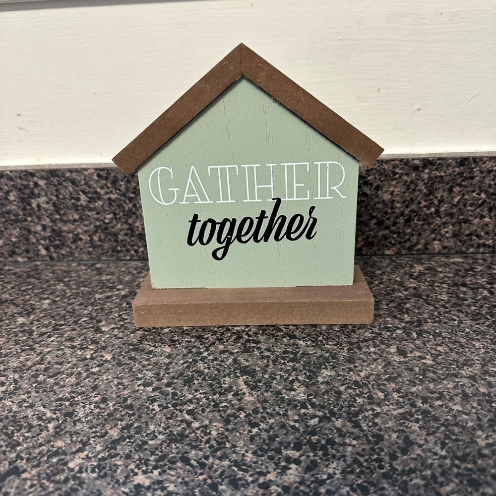 Wooden Gather Together Farmhouse Decor